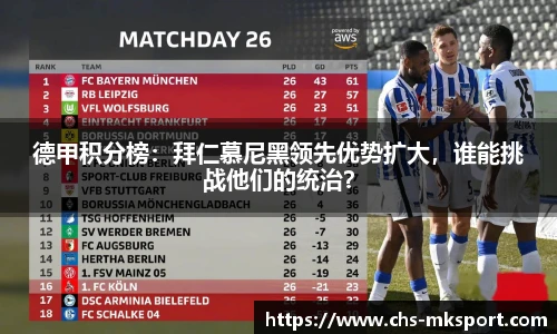 德甲积分榜：拜仁慕尼黑领先优势扩大，谁能挑战他们的统治？